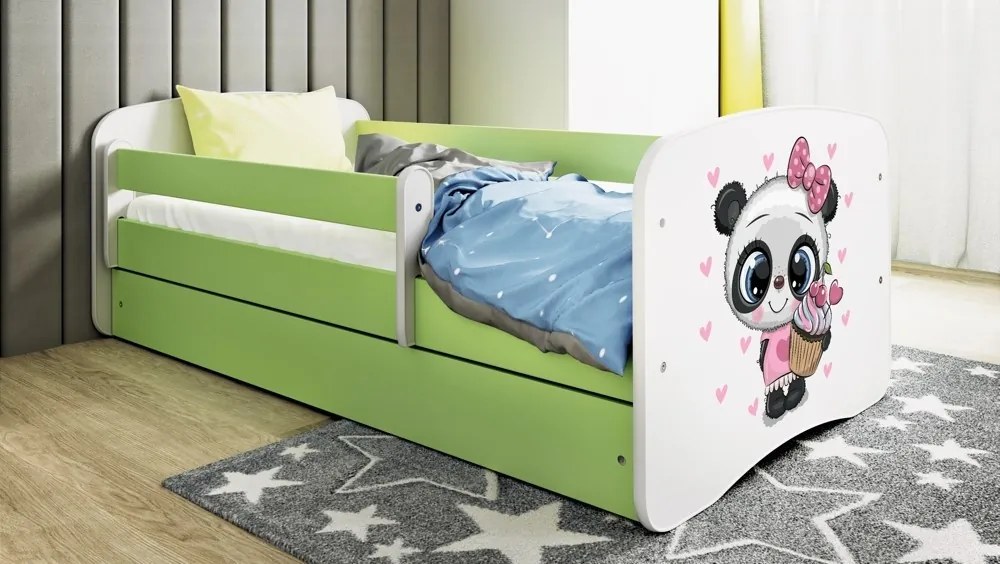 Detská posteľ Babydreams panda zelená