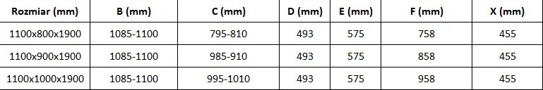 Mexen Omega, sprchovací kút s posuvnými dverami 110 (dvere) x 90 (stena) cm, 8mm číre sklo, chrómový profil + slim sprchová vanička 5cm, 825-110-090-01-00-4010