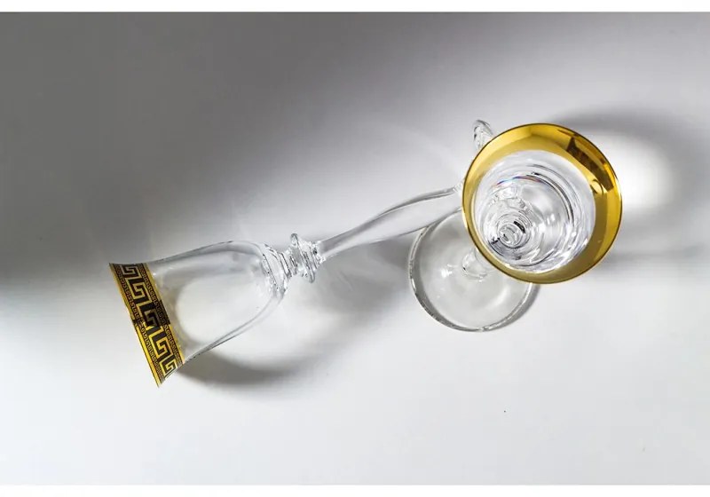 BOHEMIA ANGELA VERSO GOLD POHÁR NA DESTILÁTY 60 ML SADA 6 KS