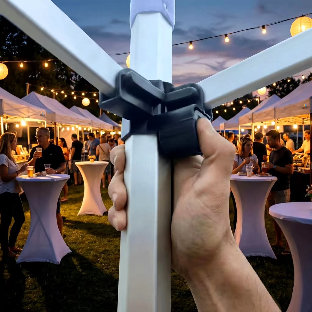 BRIMO Záhradný Párty Stan 3x4,5 m: Váš Kútik pre Relax a Oslavy - bez stien - Biela 36