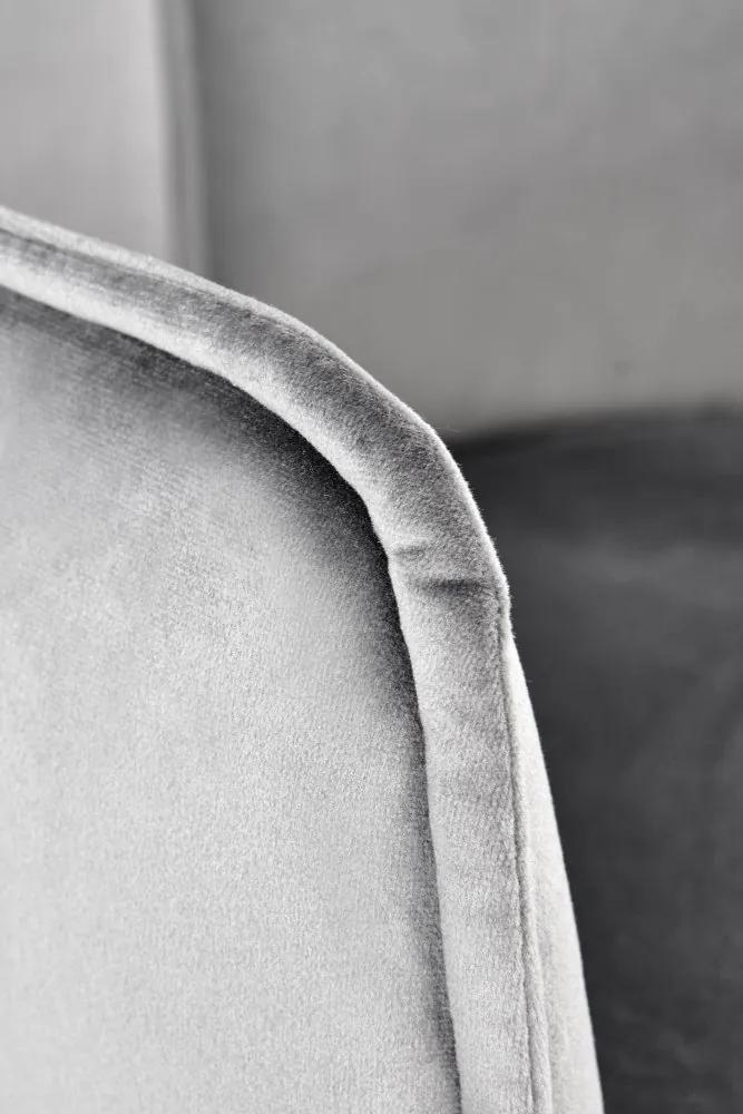 Jedálenská stolička AVALA –⁠ látka/kov, sivá