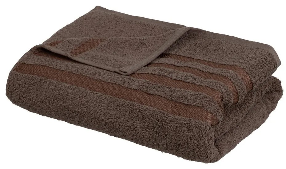 Hnedá froté bavlnená osuška 100x150 cm Simple – Casa Selección