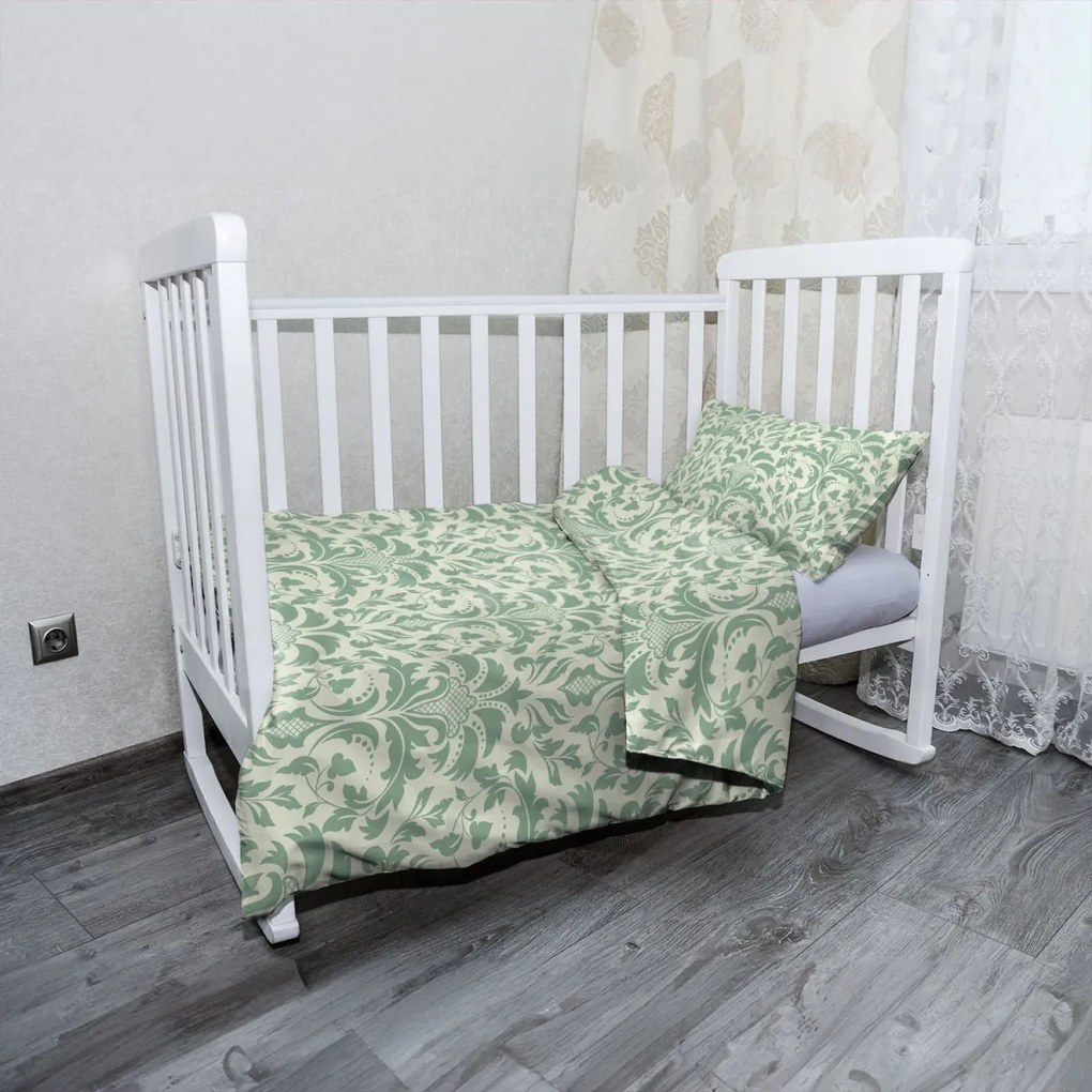 Sablio Mikroplyšové detské obliečky do postieľky Kráľovská zeleň - 120x90 / 40x60
