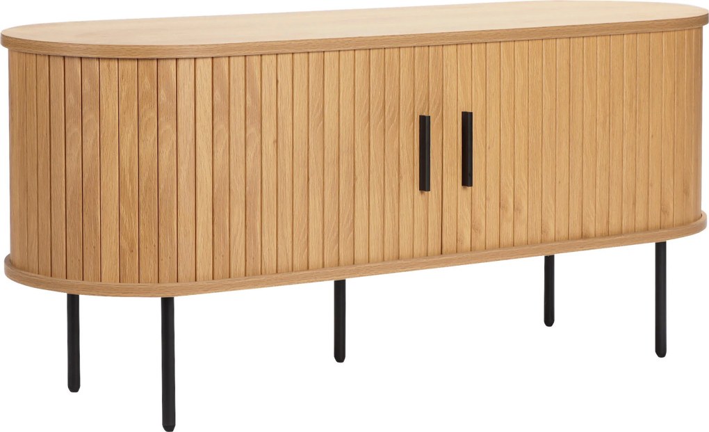 XXXLutz NÍZKA KOMODA, čierna, farba duba, 120/55/40 cm Xora - Online Only drobný nábytok - 001909004001