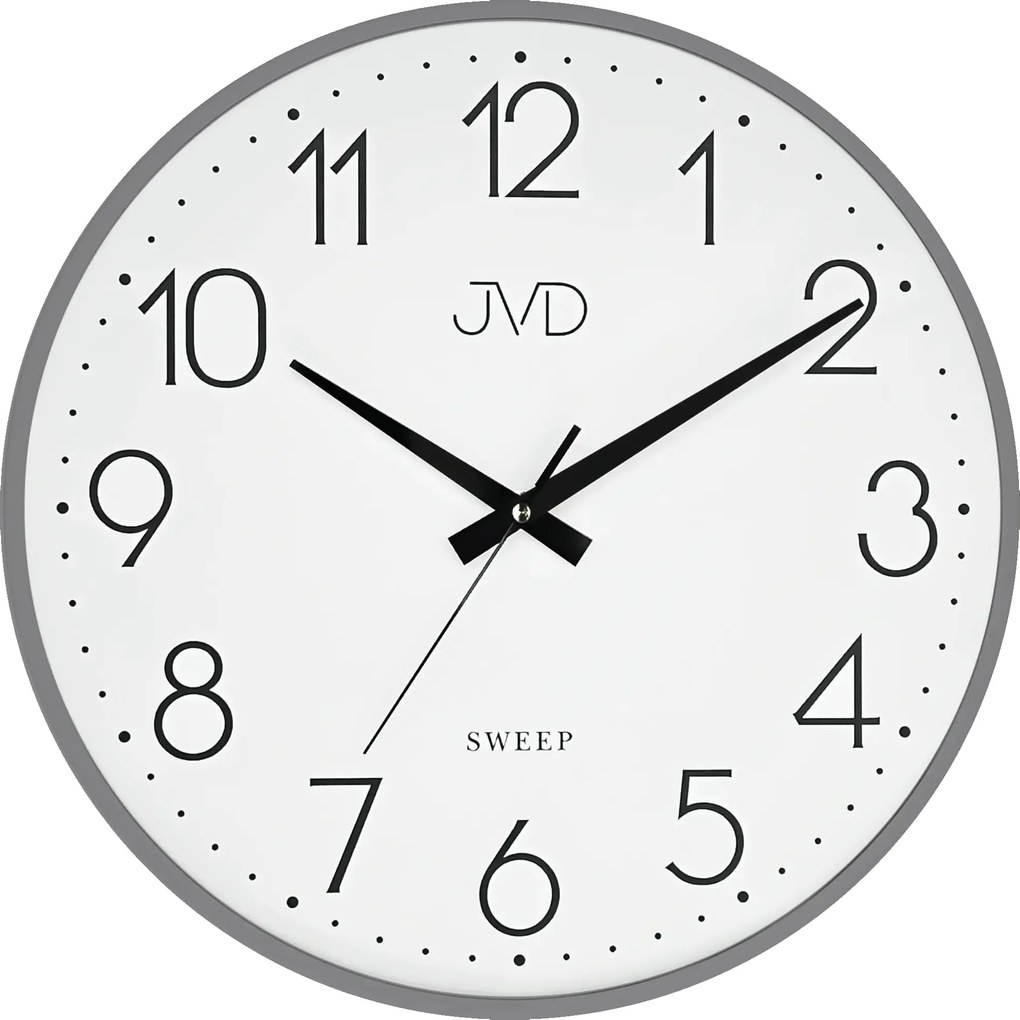 Moderné kovové hodiny JVD HK4129.3 s tichým chodom, 35 cm