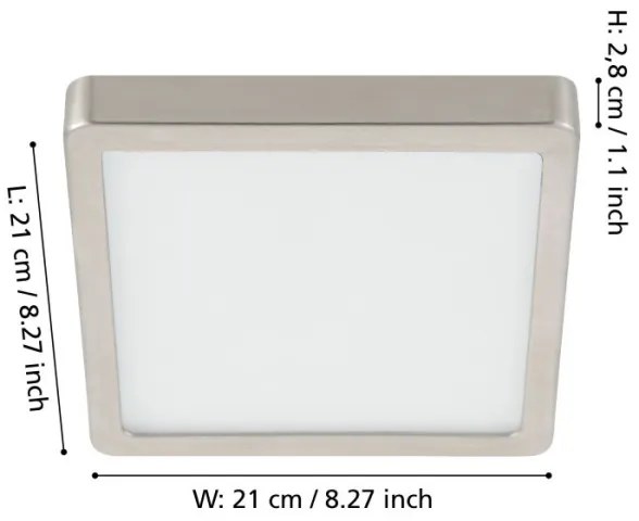 Eglo 900594 - stmievateľné LED stropné svietidlo FUEVA LED/17W/230V chróm