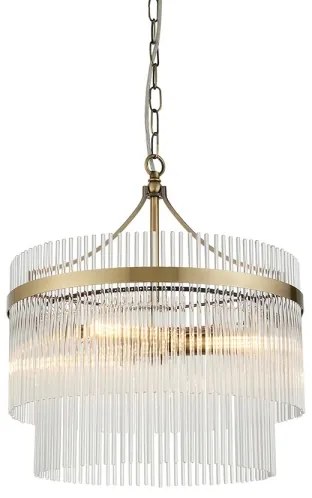 Endon 99167 - Luster na reťazi MARIETTA 3xE14/7W/230V mosadz/číra