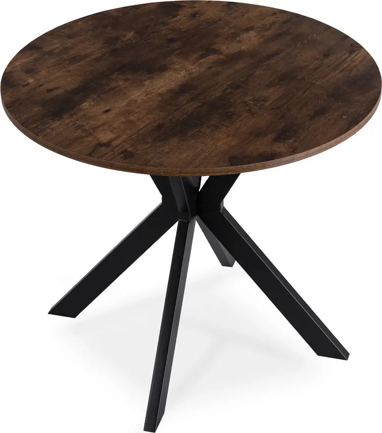 Stôl ERION 90 cm Dub Rustikál / čierny