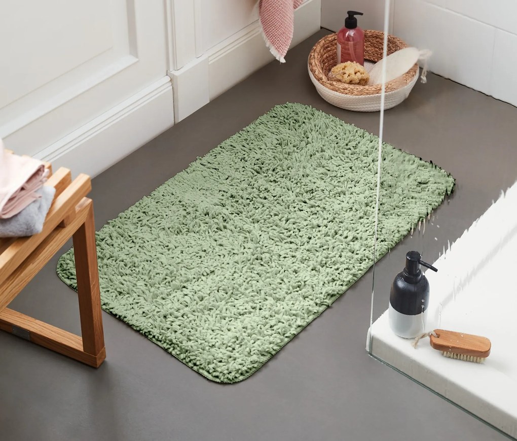 Predložka do kúpeľne, recyklovaná, cca 50 x 80 cm, zelená