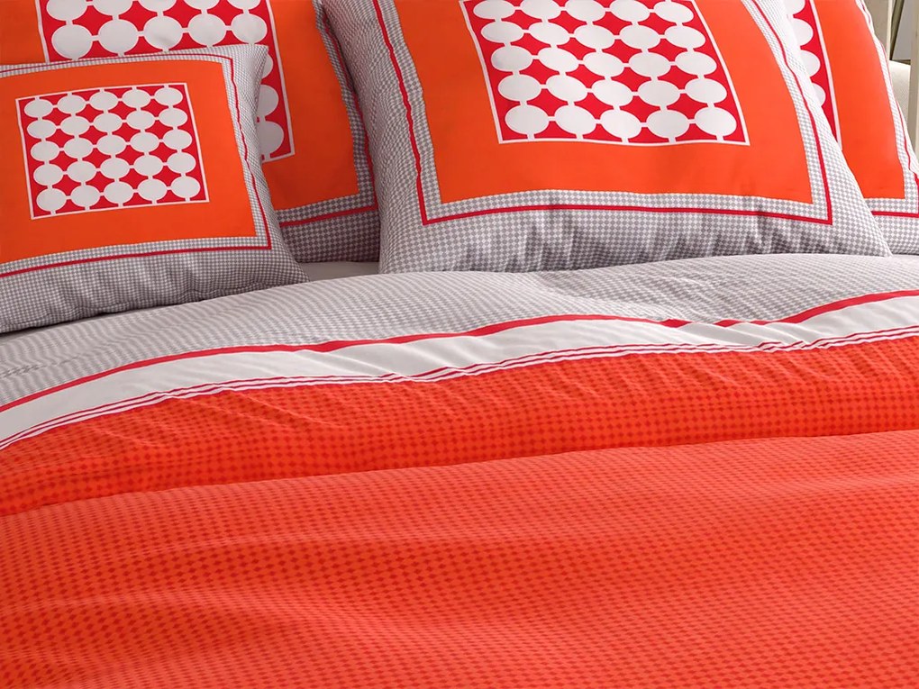 Obliečky z Renforcé bavlny TABITA červené Rozmer obliečky: 2 ks 80 x 80 cm | 200 x 220 cm