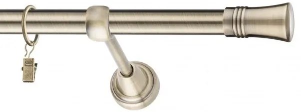 Dekorstudio Mosadzná jednoradová garniža CAPRI 19mm Dĺžka: 180cm, Typ uchytenia: Držiak modern, Typ príslušenstva: Bez príslušenstva