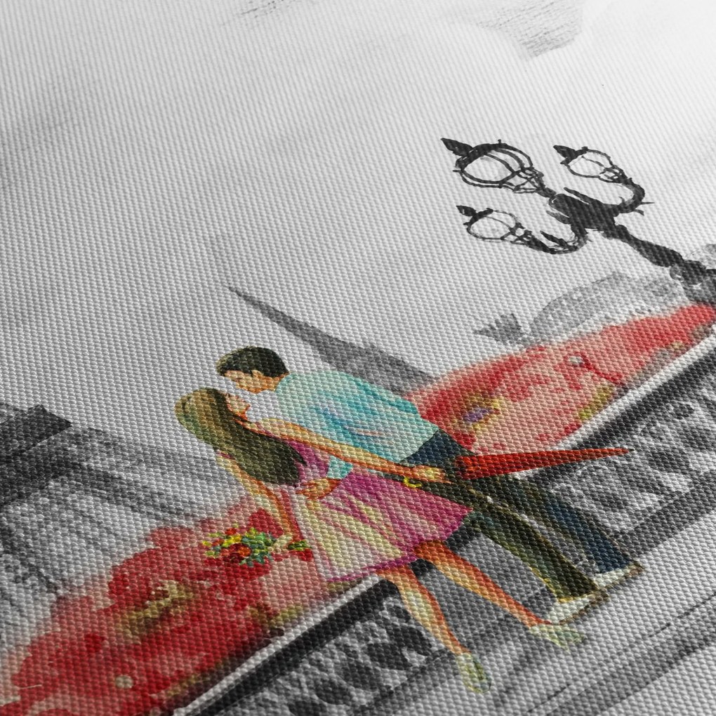 Obraz - Milenci v Paríži (90x60 cm)