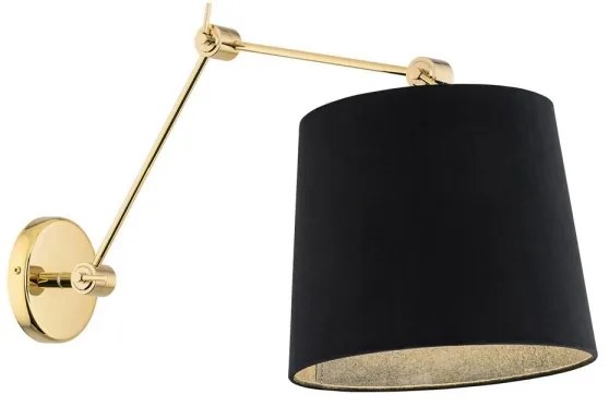 Argon 4898 - Nástenná lampa ZAKYNTOS PLUS 1xE27/15W/230V čierna/zlatá