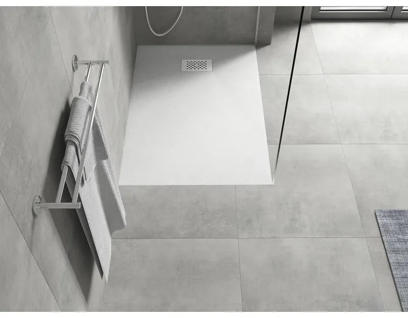 Mexen Hugo, obdĺžniková sprchová vanička SMC 110 x 70 cm, biela, biela krytka, 42107011-W