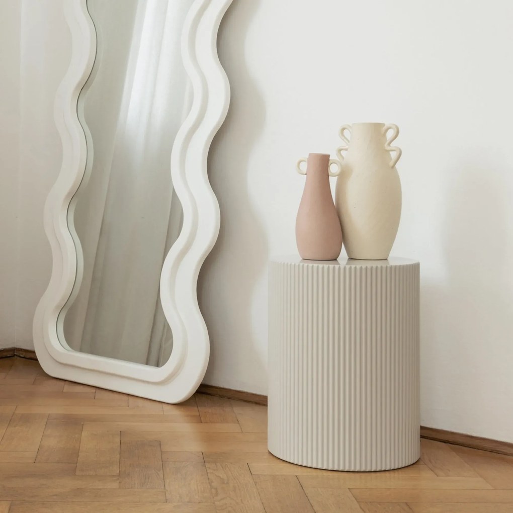 Odkladací stolík Ermanno 35 cm sivý/béžový