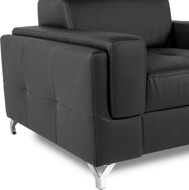 Kožené kreslo Fabio, tm. hnedá