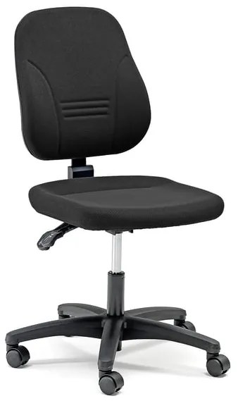 Kancelárska stolička s tvarovaným operadlom LEEDS, čierna / čierna