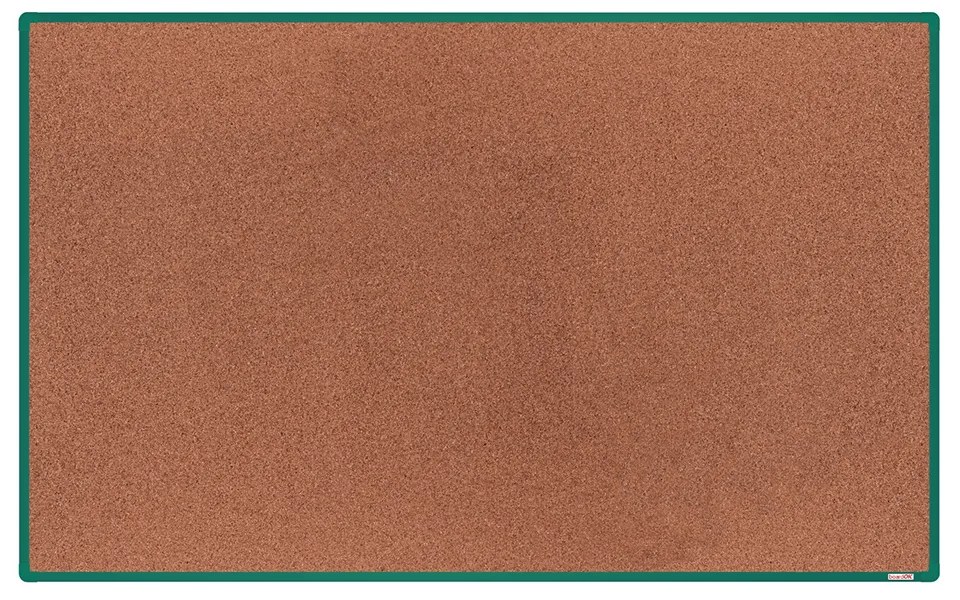 Korková nástenka boardOK v hliníkovom ráme, 2000 x 1200 mm, zelený rám