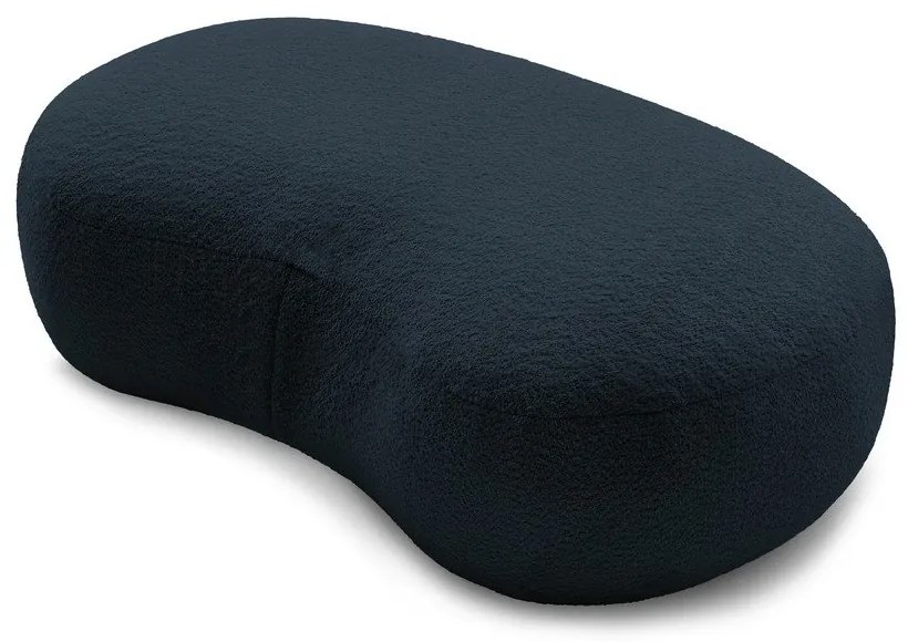 Tmavomodrá podnožka z textílie bouclé Saint-Germain – Bobochic Paris