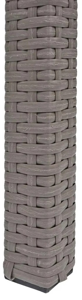 Záhradný stôl HWC-G19, polyratan,120x75cm - sivý