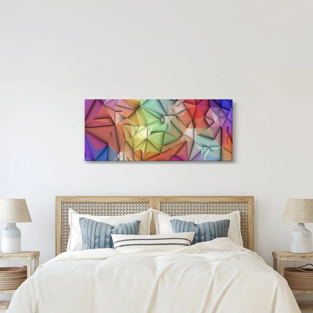 Obraz - Polygonálna abstrakcia (120x50 cm)