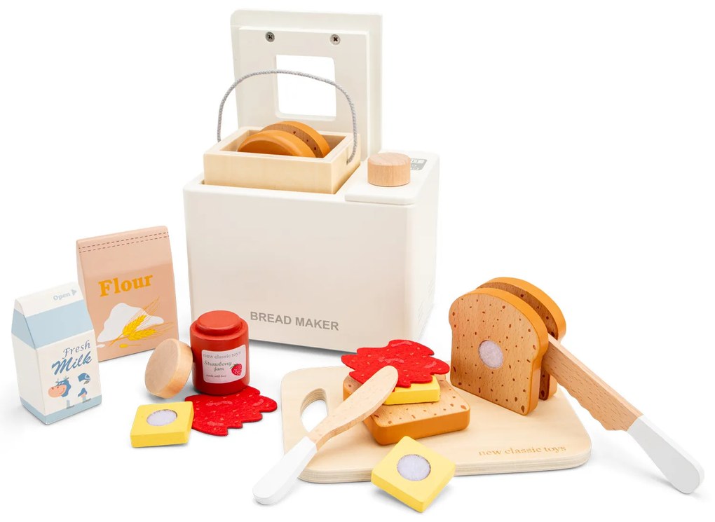 Drevená pekáreň na chlieb s doplnkami