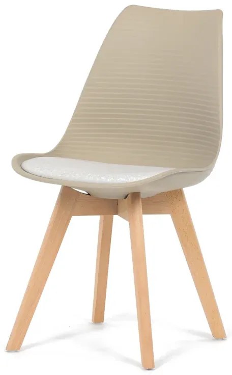 Židle jídelní, cappuccino plast, CT-X7055 CAP