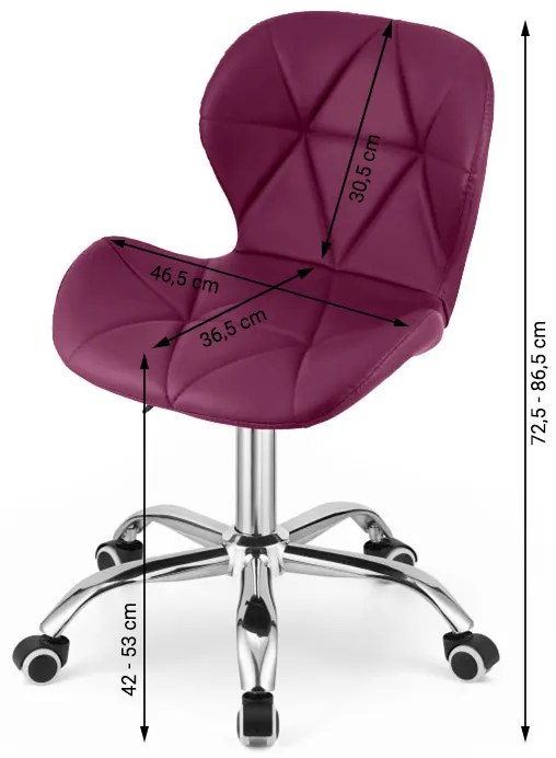 Vínová kancelárska stolička AVOLA z eko kože