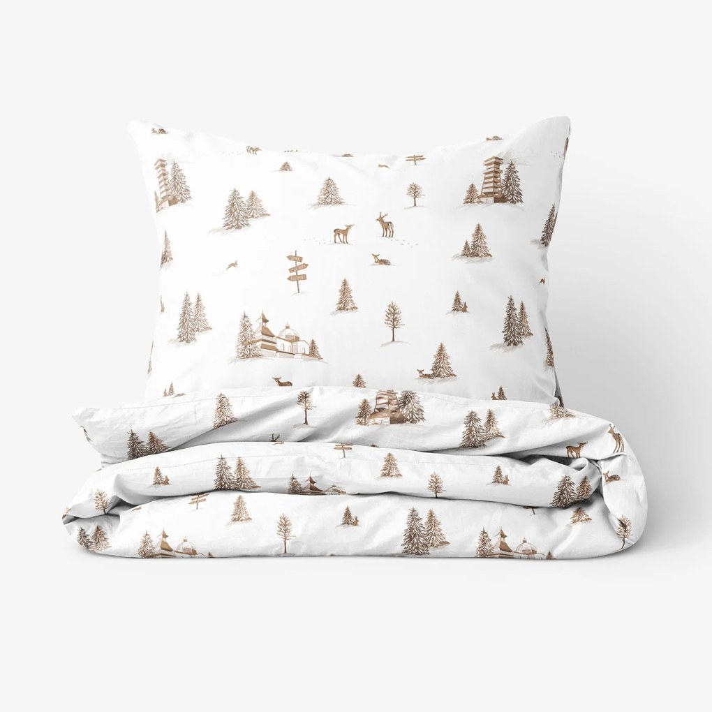 Goldea bavlnené posteľné obliečky - beskydy 220 x 200 a 2ks 70 x 90 cm