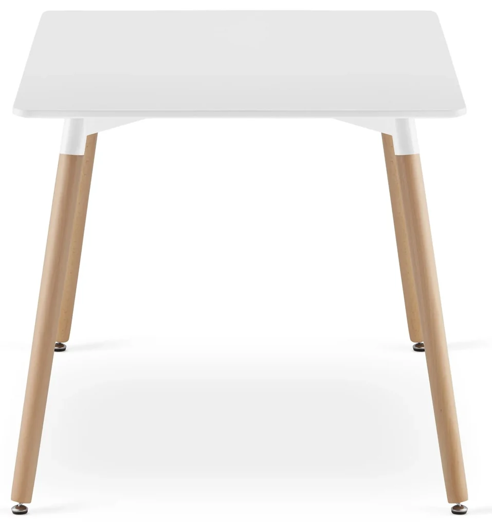Jedálenský set 1 + 4, stôl ADRIA 120x80cm biely + stoličky BALI MARK čierna