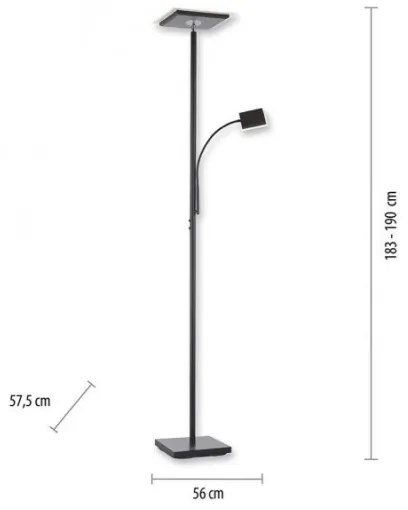 Leuchten Direkt 11710-18 - LED Stmievateľná lampa HANS LED/21,5W/230V + LED/4W