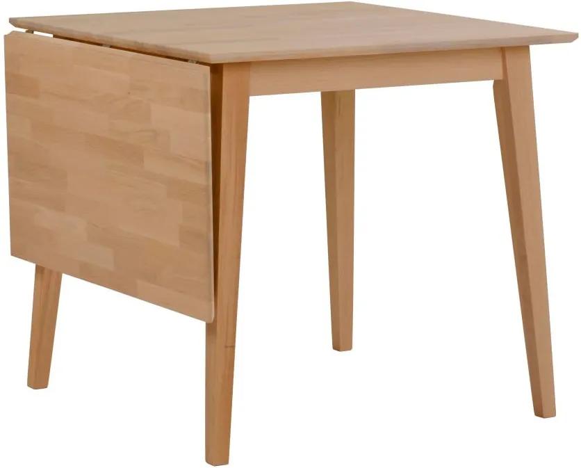 Prírodný sklápací dubový jedálenský stôl Rowico Mimi, dĺžka 80 - 125 cm