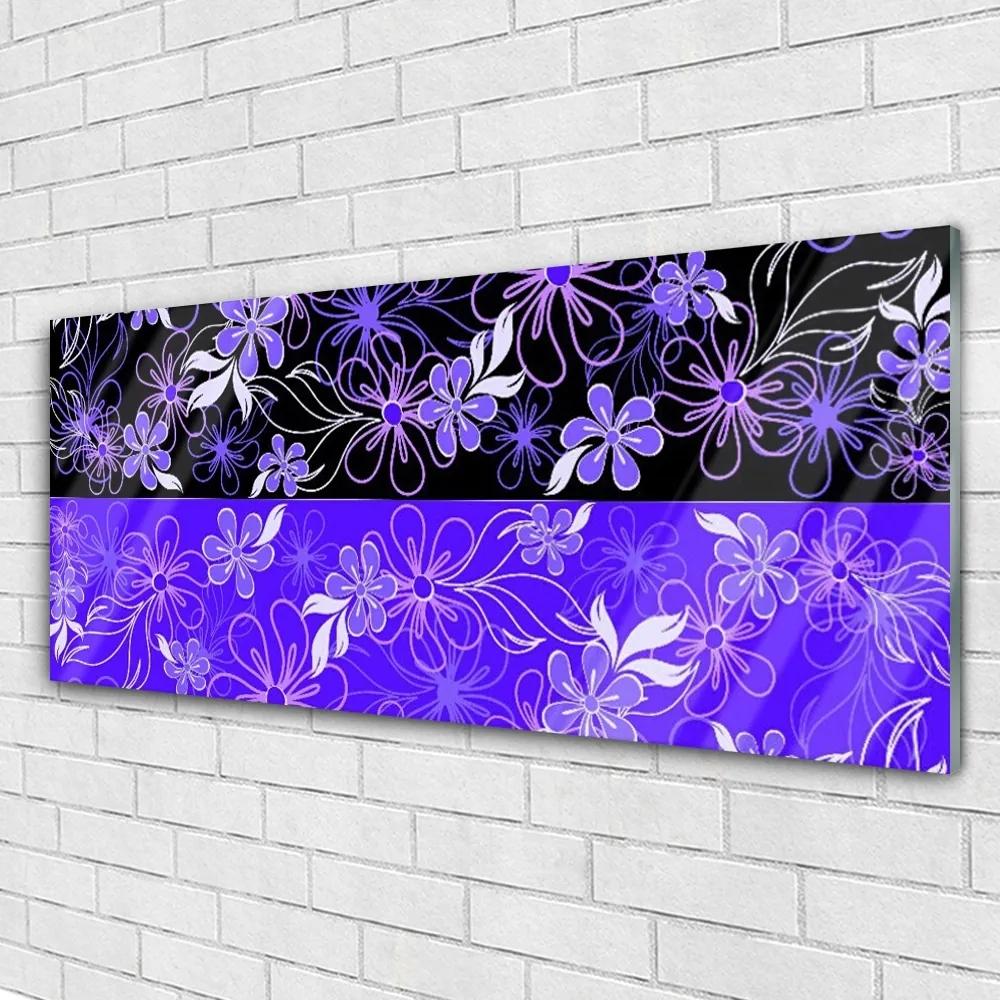 Obraz plexi Abstrakcia vzory kvety art 125x50 cm