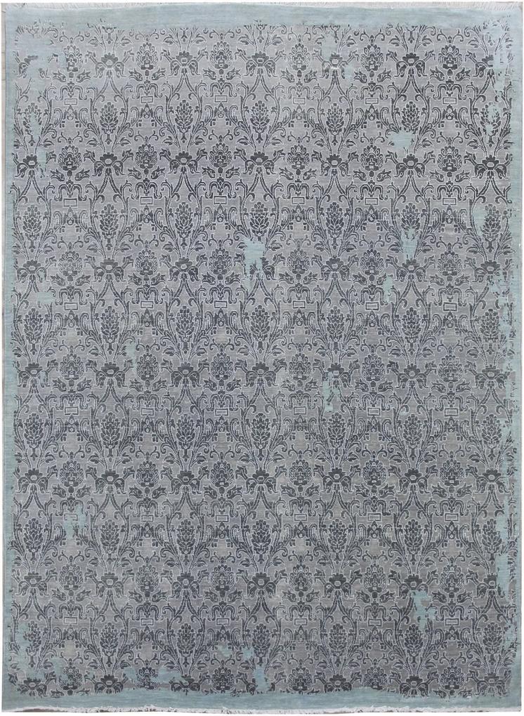 Diamond Carpets koberce Ručně vázaný kusový koberec Diamond DC-M 5 Light grey/aqua - 365x550 cm