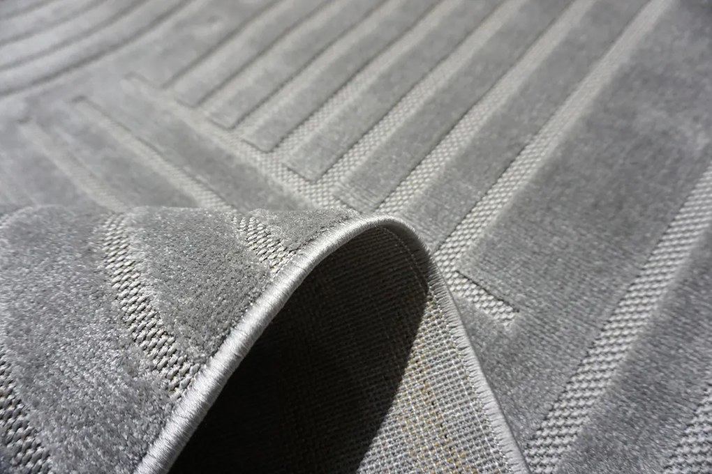 BE Koberec Kolekcia Zen Garden 2405 GREY – sivý obdĺžnikový Rozmer: 60x100 cm