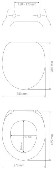 WENKO 144726100 - Toaletné sedadlo BAMBOO 34x41 cm hnedé/strieborné