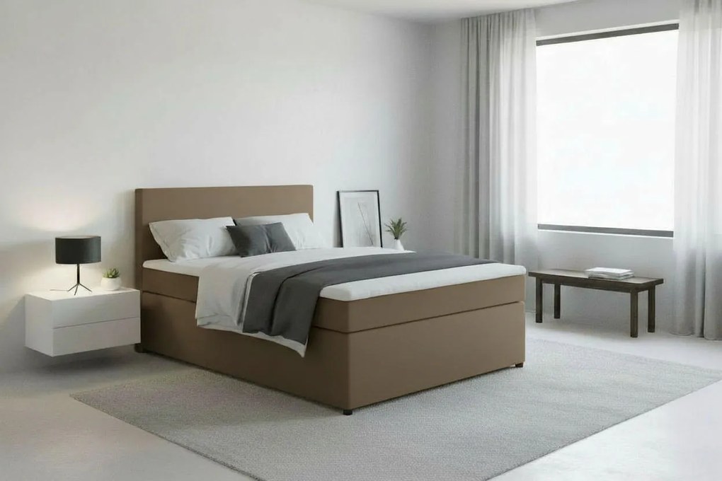 XXXLutz BOXSPRINGOVÁ POSTEĽ, 140/200 cm piesková MID.YOU - Online Only spálne - 000044002907