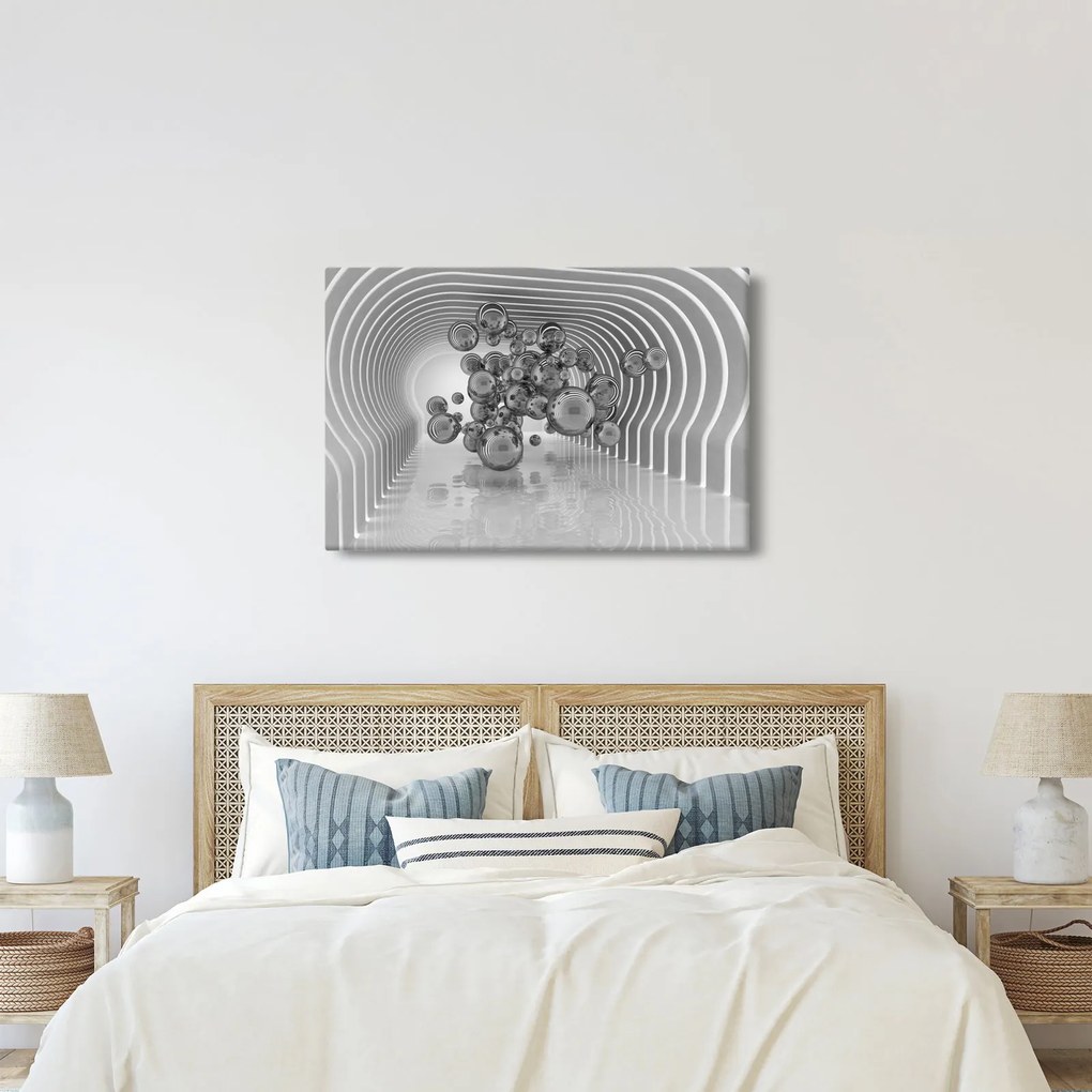 Obraz - Čiernobiele bubliny (90x60 cm)
