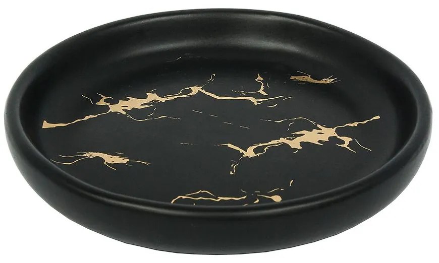 Mydlovnička Gold Line keramika čierna/zlatá CST-1777 99