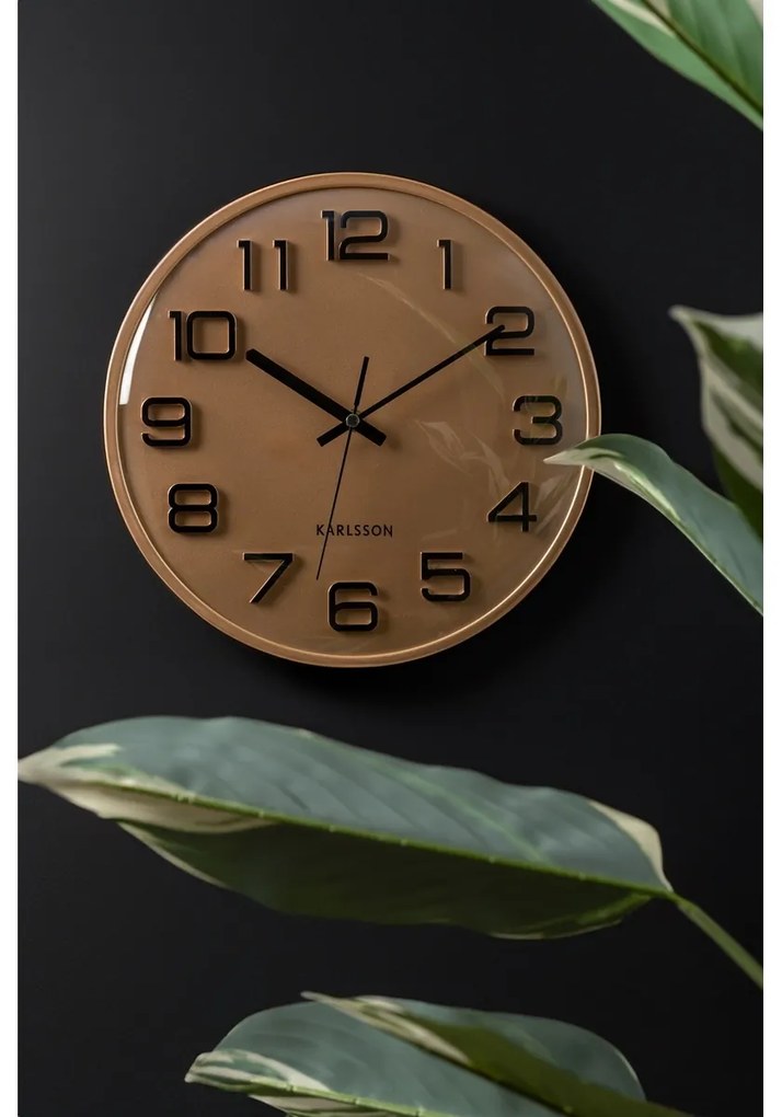 Karlsson 6022GD dizajnové nástenné hodiny zlatá, pr. 30 cm