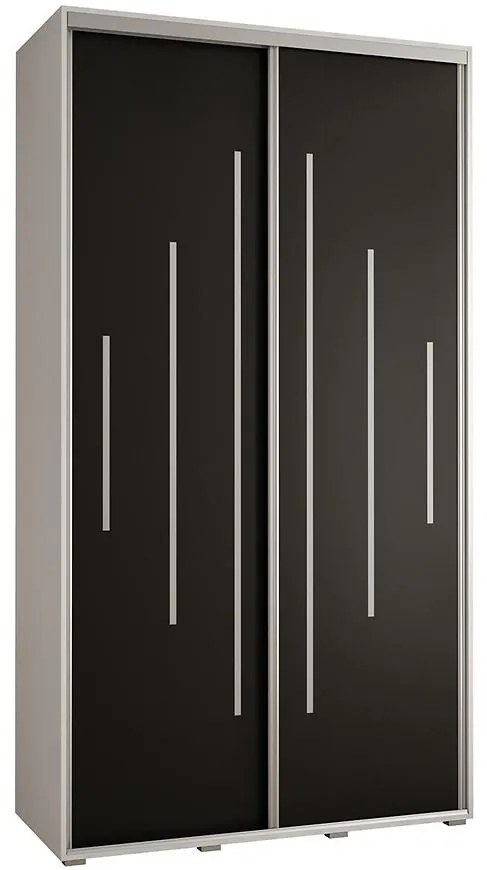 Skriňa 45 Canaris 12 140 biela/čierna/silver