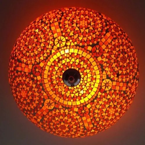 Stropné svietidlo stropnica turecká mozaika Melon FIRE Ø50 cm