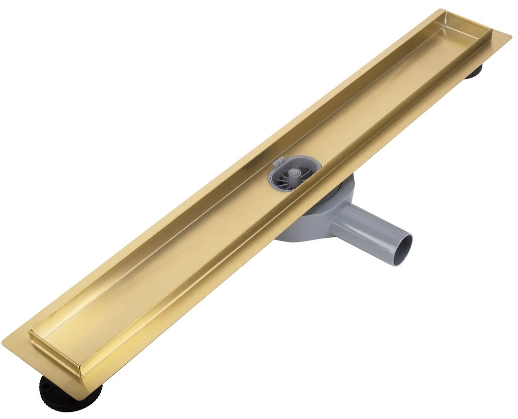 Rea Neox Pro, odtokový žľab 100cm s 360stupňovým otočným sifónom, zlatá matná, REA-G2850