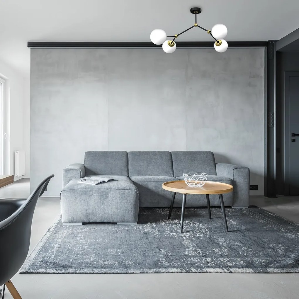 Stropné svietidlo Joy, 4x biele sklenené tienidlo, b/g