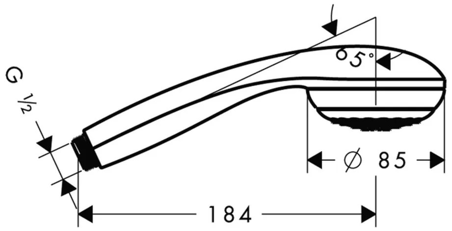 Hansgrohe Crometta 85, ručná sprcha 1jet, chrómová, HAN-28585000