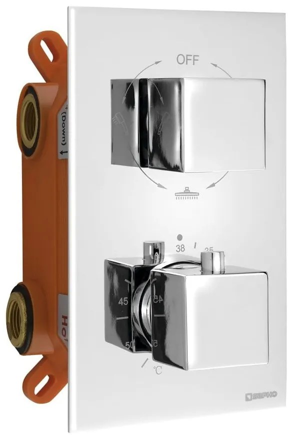 Podomietková sprchová batéria v lesklej striebornej farbe (3 výstupy) Latus – Sapho