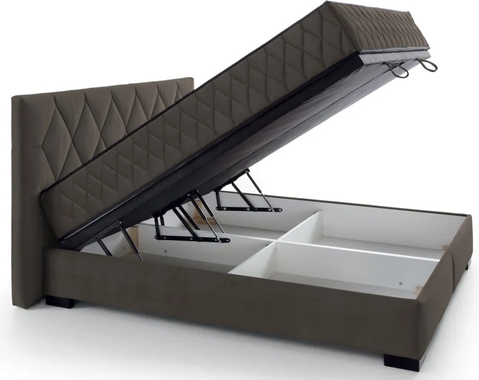 Posteľ Reve 180x200 cm, blatistá hnedá látka