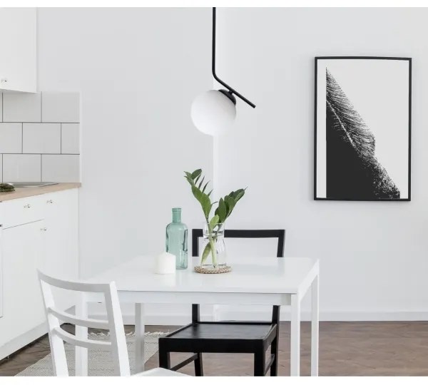 Luster na lanku FIRA 1xE27/60W/230V čierna