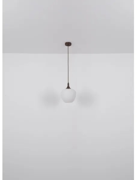 Globo 15548H1C - Luster na lanku MAXY 1xE27/60W/230V biela/hnedá