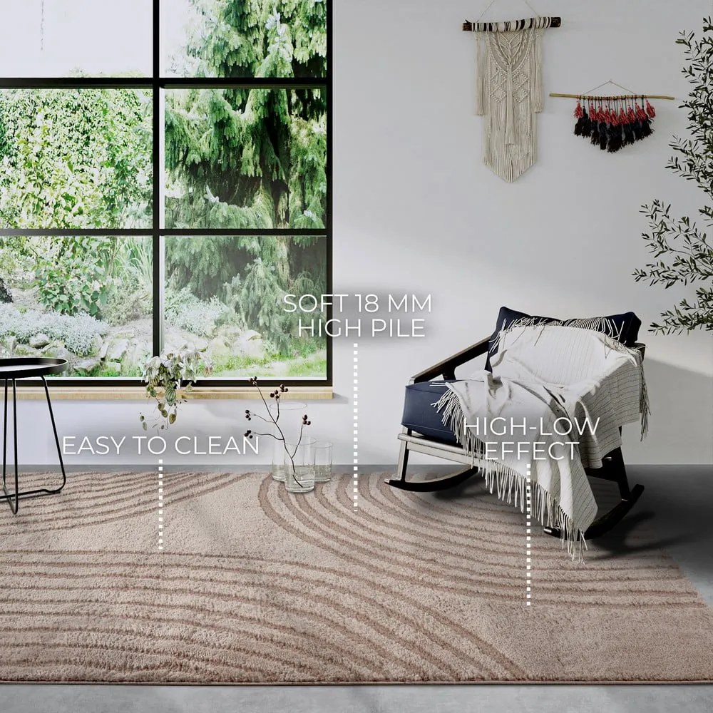 Béžový koberec 200x280 cm Pigment Beige – Elle Decoration